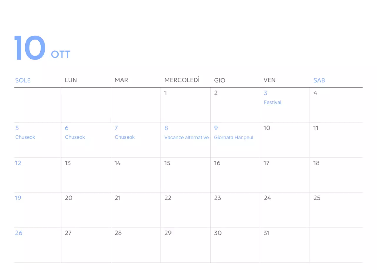 Calendario con foto tracciatore di obiettivi con un tocco di blu