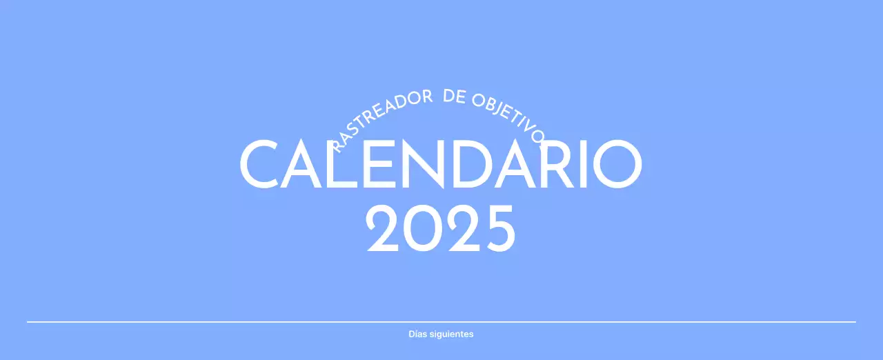 Calendario fotográfico de seguimiento de objetivos con un toque de azul