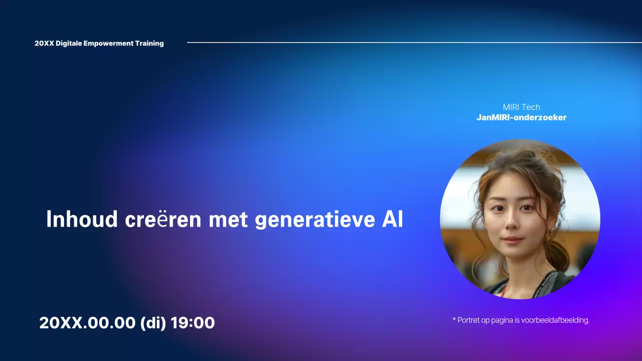 Blauwe moderne AI-opleiding