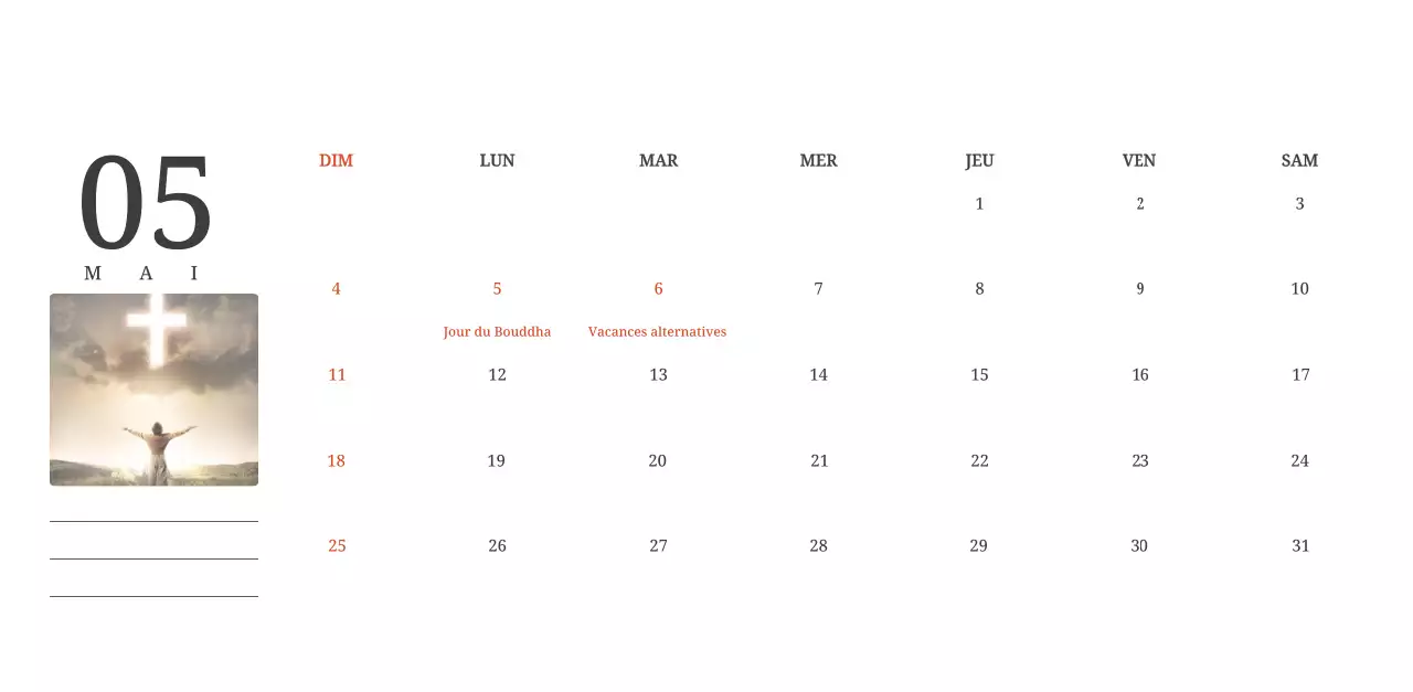 Calendrier photographique conceptuel mettant en scène des églises dans des paysages.