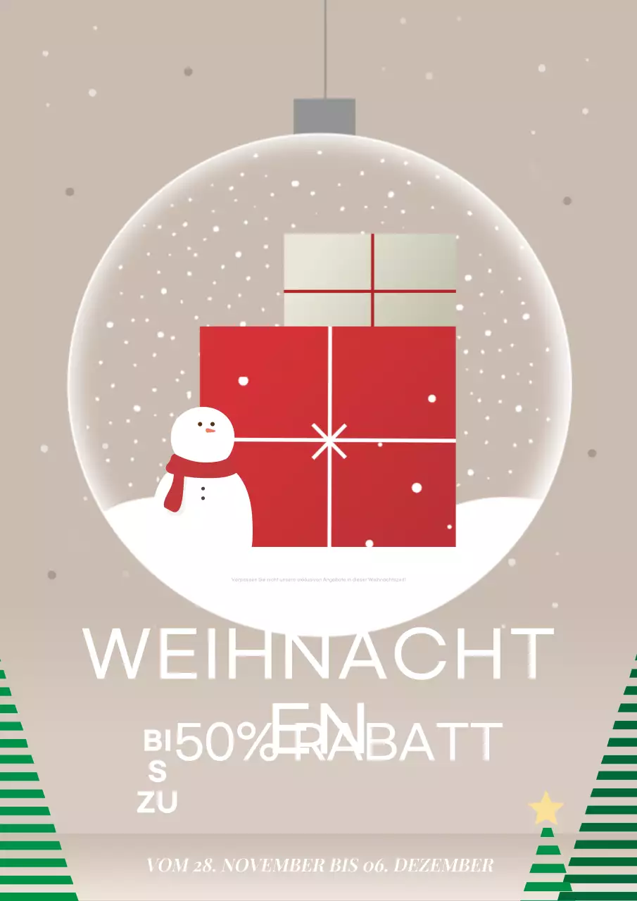 beige moderne Weihnachtsaktion