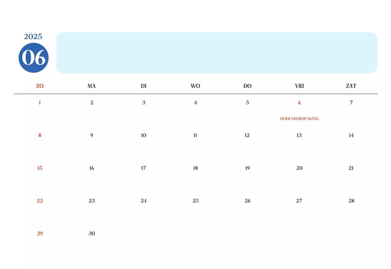 Blauwe moderne ziekenhuiskalender