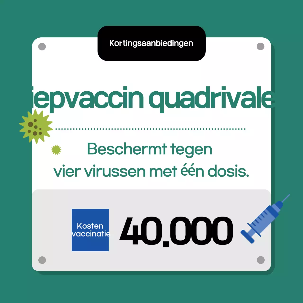 Grijze eenvoudige vaccinatiegids