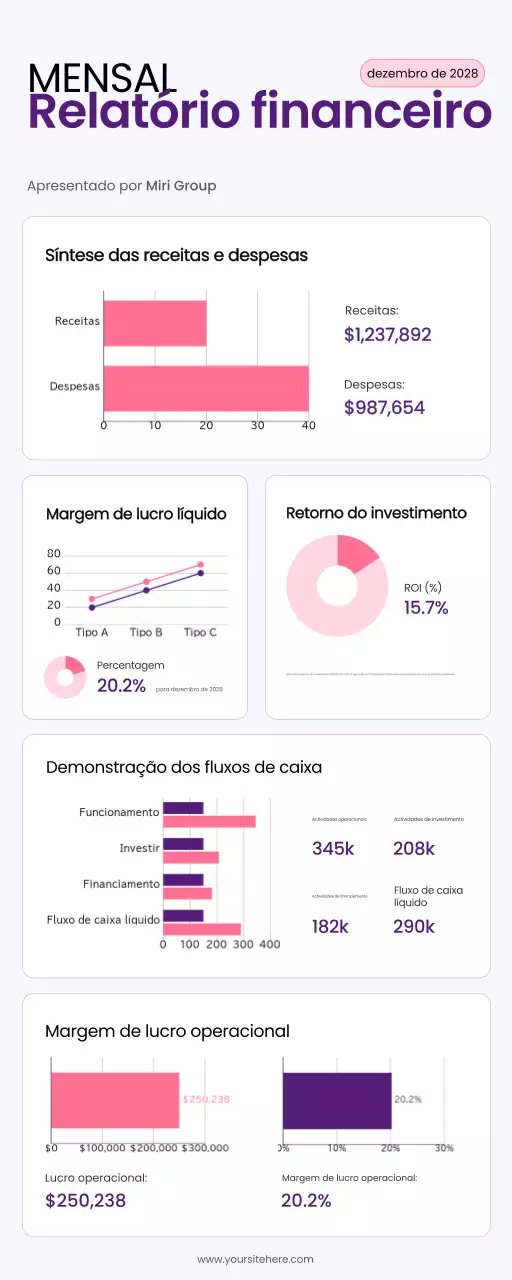Relatório financeiro da Purple Modern