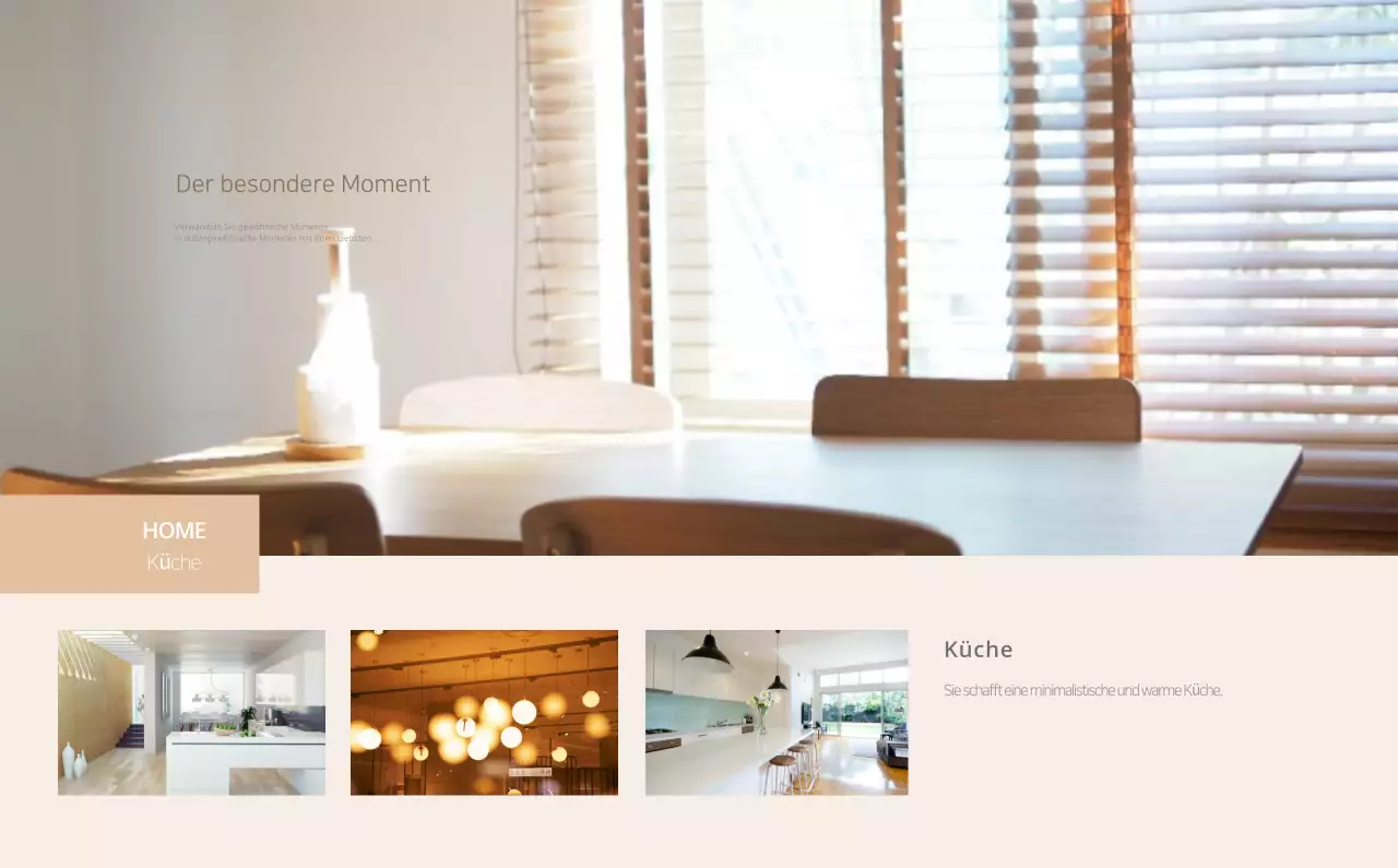 Beigefarbener minimalistischer Innenkalender