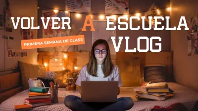 naranja marron vuelta al cole vlog estilo moderno