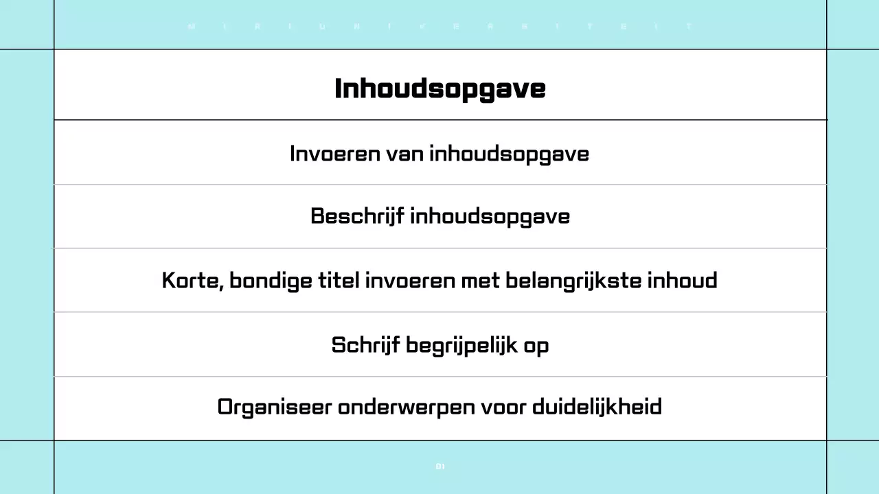 Strakke, eenvoudig te bewerken presentaties in wit en lichtblauw