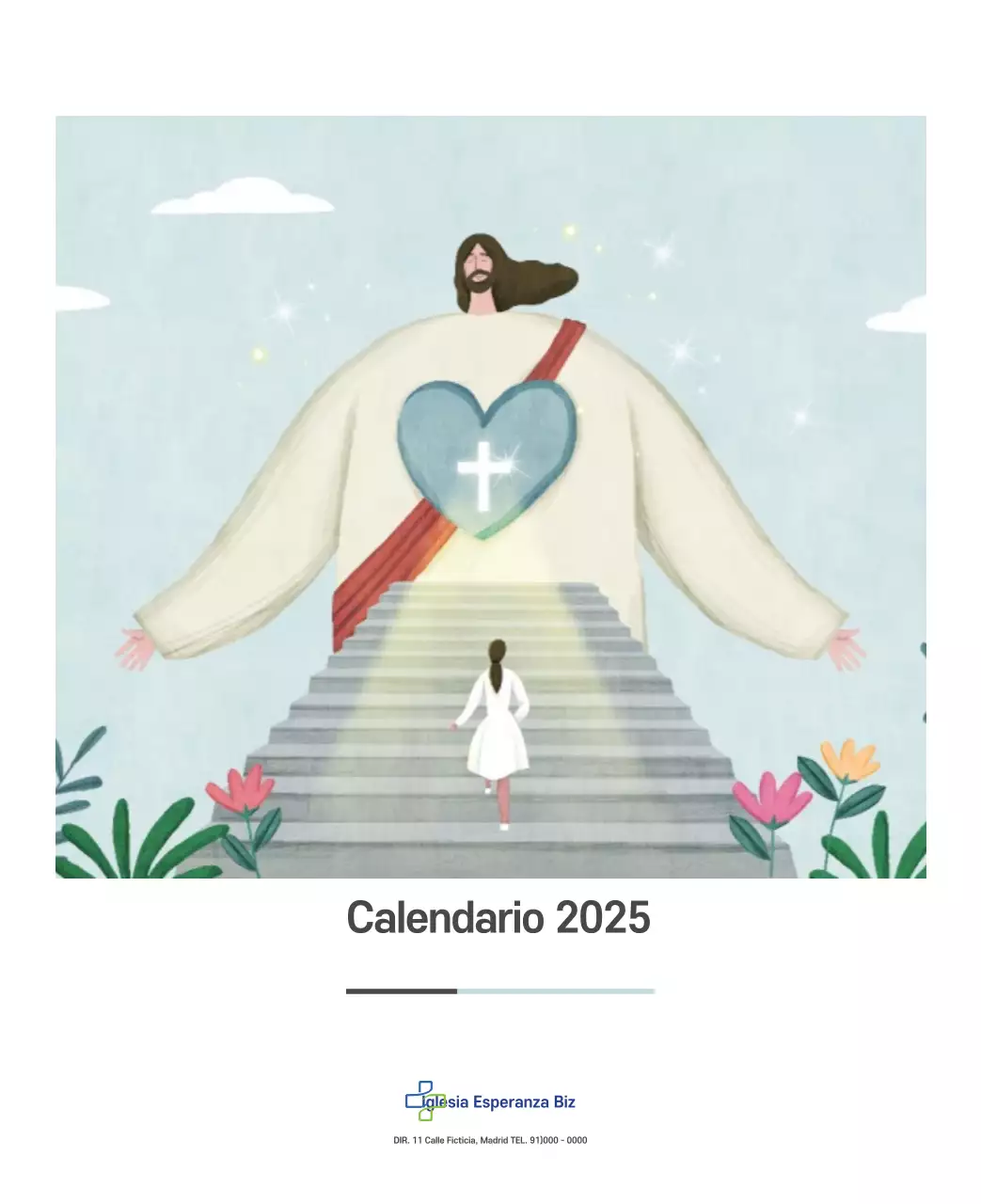 Pastel limpio ilustración iglesia