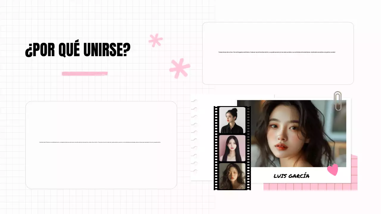 ESTÉTICA DE MODA ELEGANTE K-DRAMA PITCH DECK ACTRIZ PRESENTACIÓN