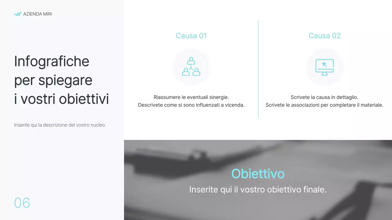 Moderna relazione aziendale in grigio e azzurro