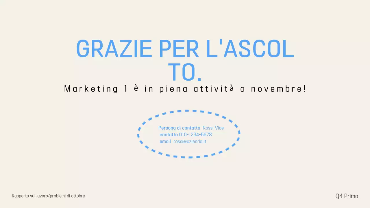 Consegna delle informazioni del rapporto Ivory Modern