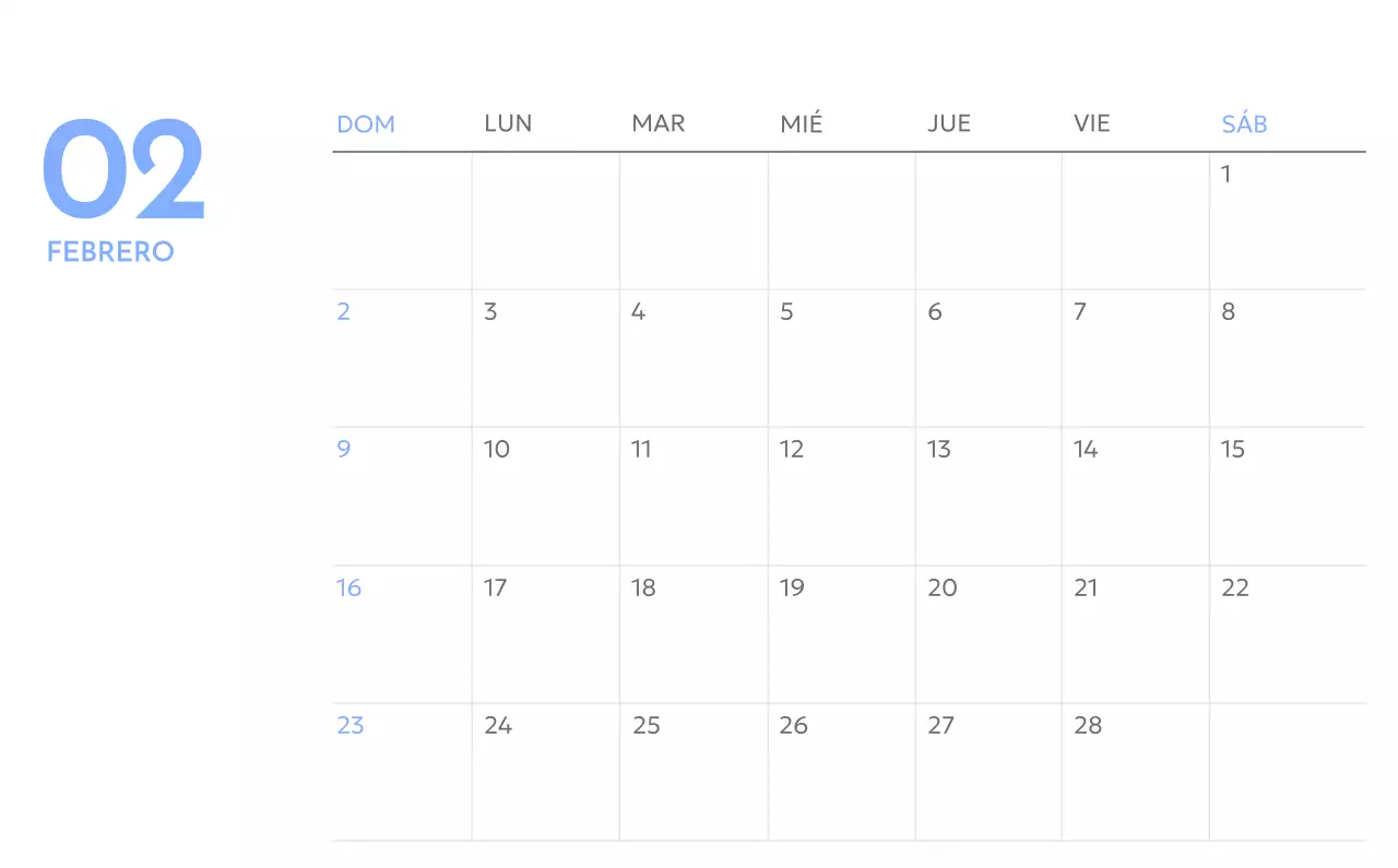 Calendario fotográfico de seguimiento de objetivos con un toque de azul