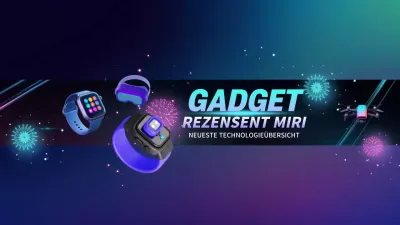 Blue Modern Gadget Förderung