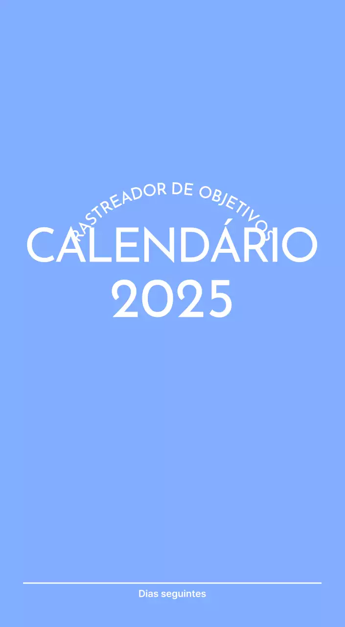 Calendário de acompanhamento de objectivos fotográficos com um toque de azul