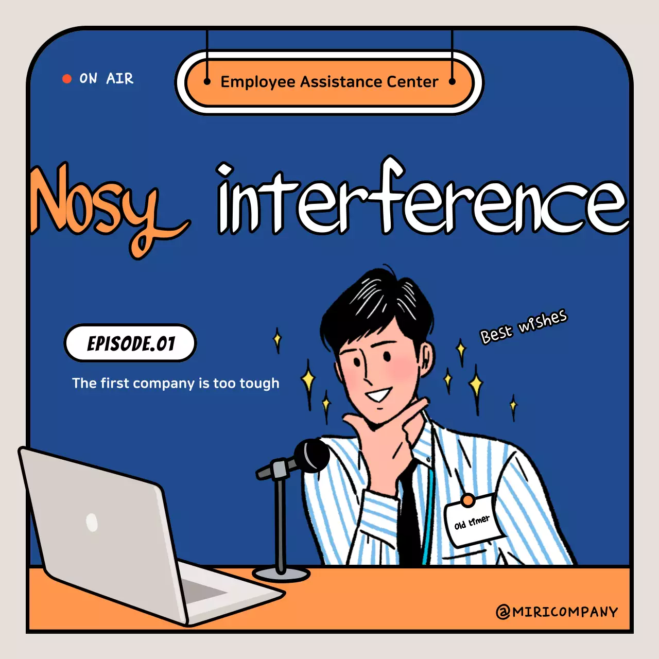 Blue Retro Podcast Announcement Instagram Carousel