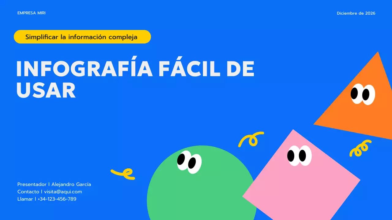 guía de infografía moderna azul