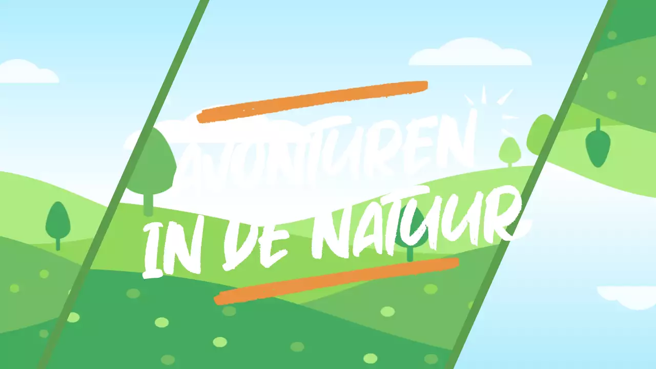 oranje groen avontuur in de natuur vlog