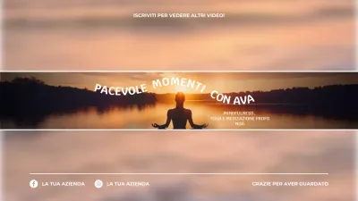 Banner arancione per la meditazione minimalista