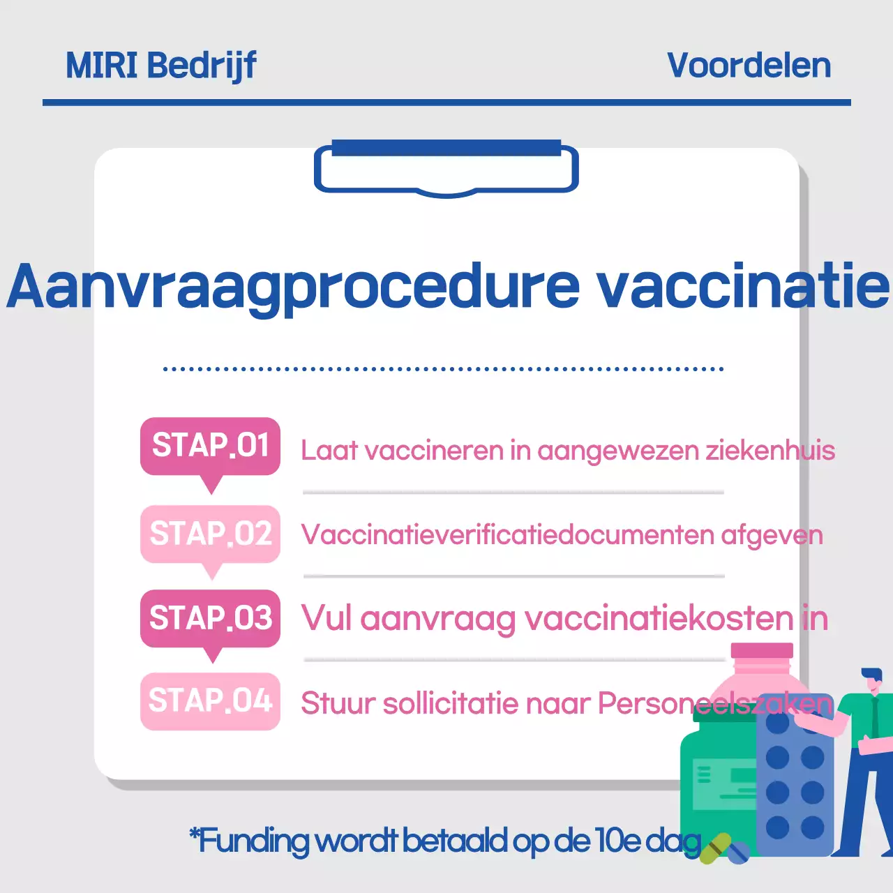 Grijze eenvoudige vaccinatiegids