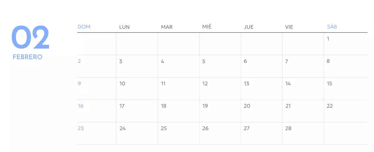 Calendario fotográfico de seguimiento de objetivos con un toque de azul
