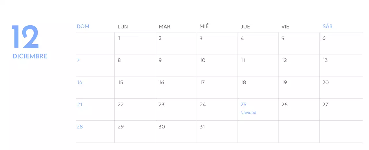 Calendario fotográfico de seguimiento de objetivos con un toque de azul