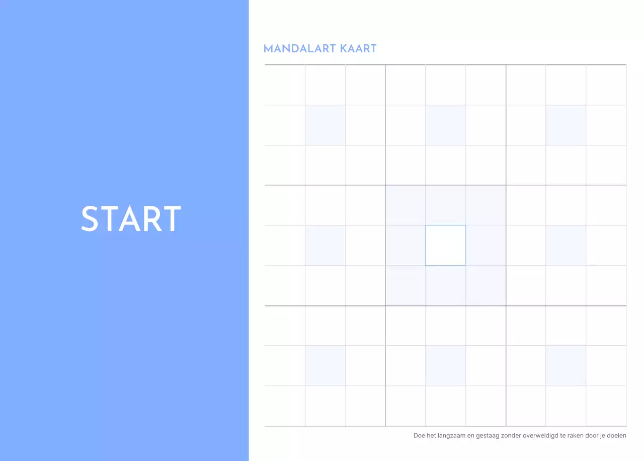 Photo goal tracker kalender met een vleugje blauw