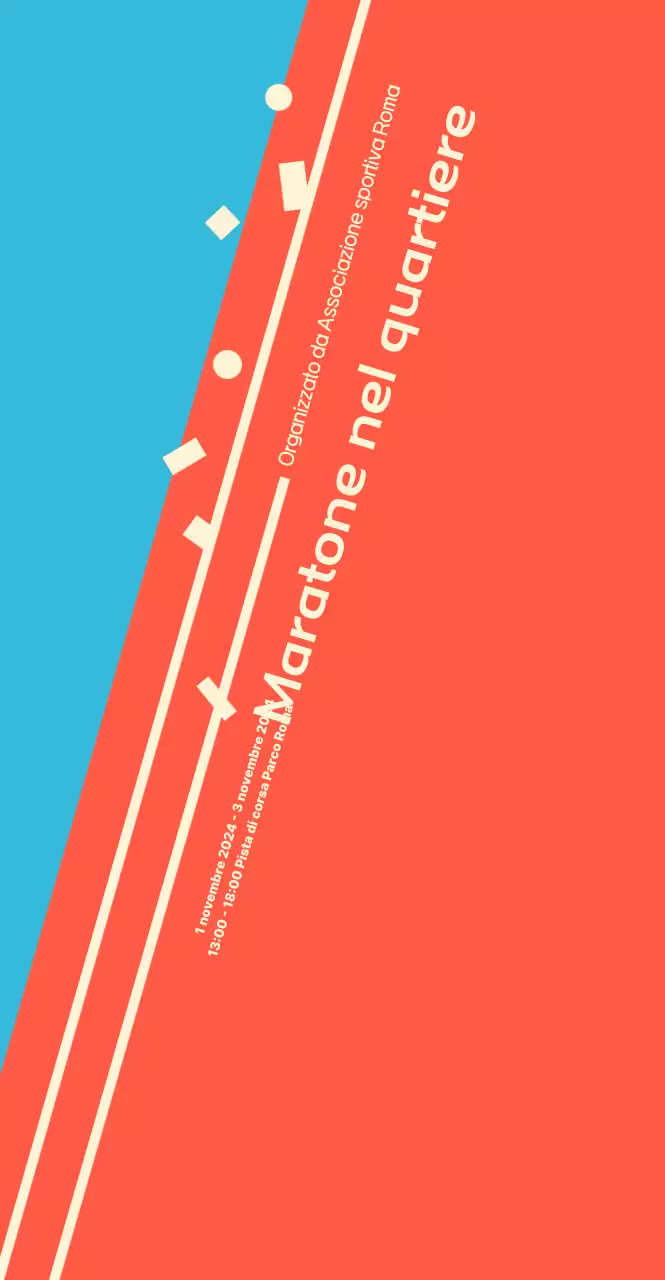 Evento maratona arancione brillante