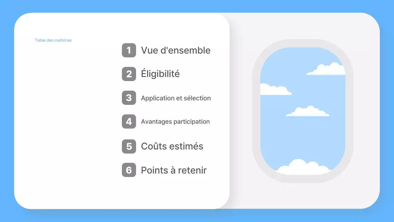 À propos du programme de stages Sky Blue Simple