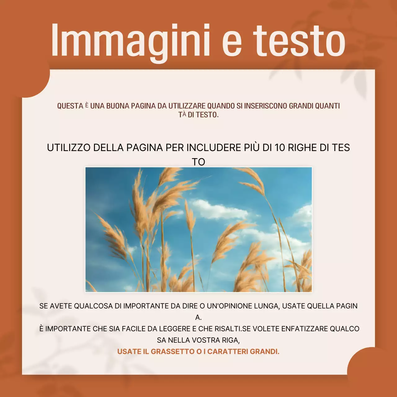 Documentazione del design semplice arancione