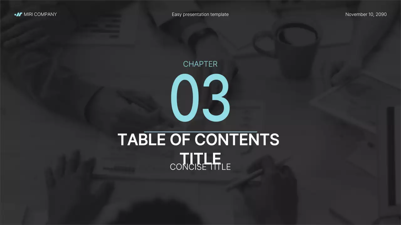 Modern company business report in gray and light blue