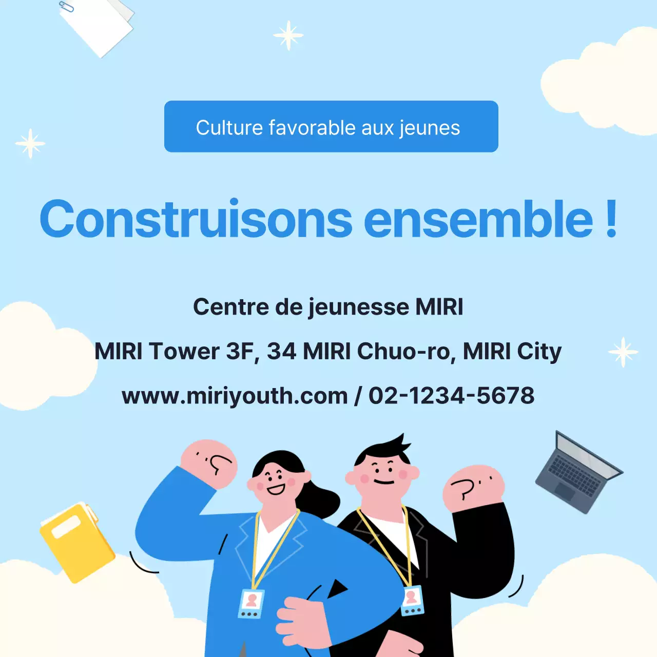 Recrutement de jeunes hommes en bleu clair