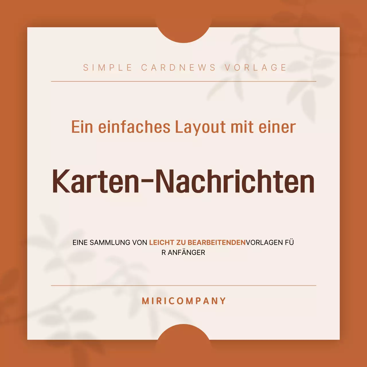 Orange Simple Design Dokumentation