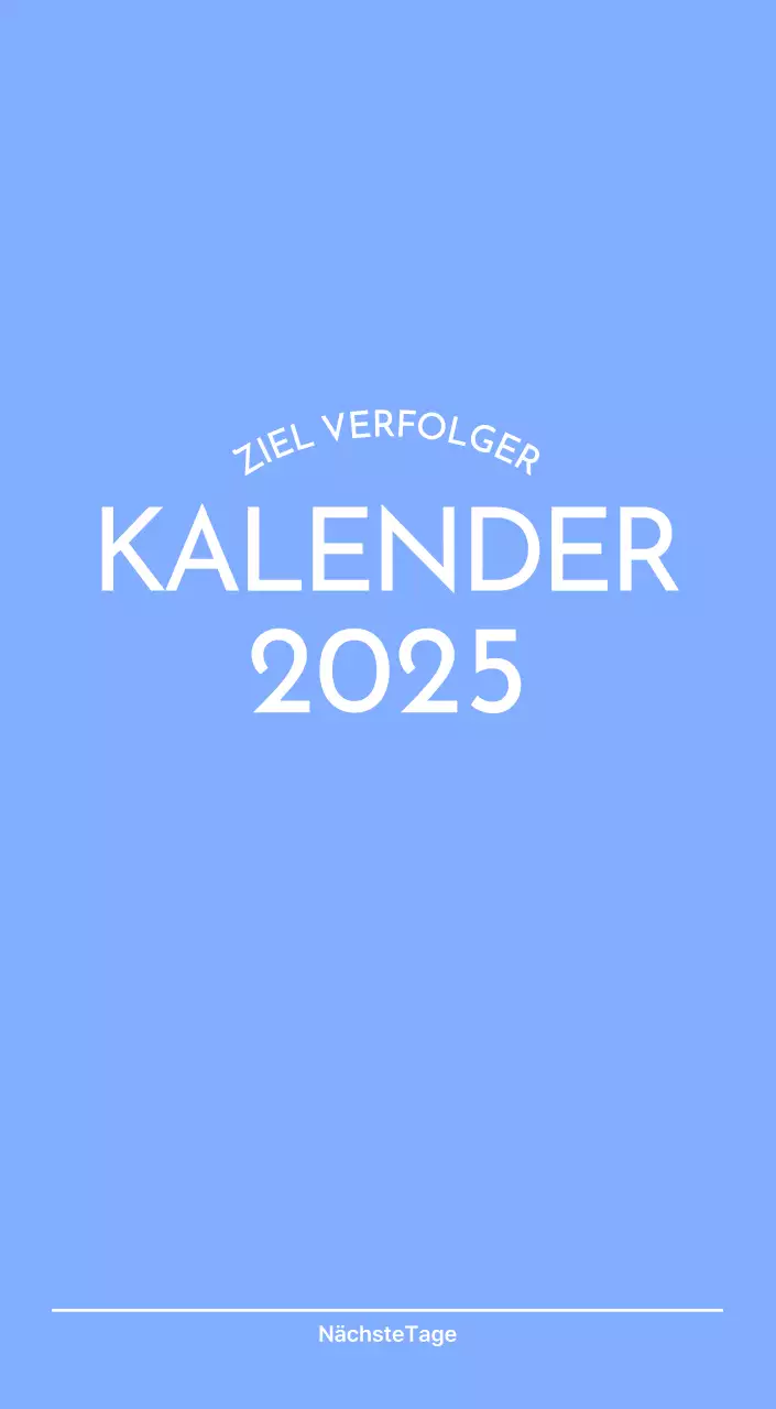 Foto-Zielverfolgungskalender mit einem Hauch von Blau