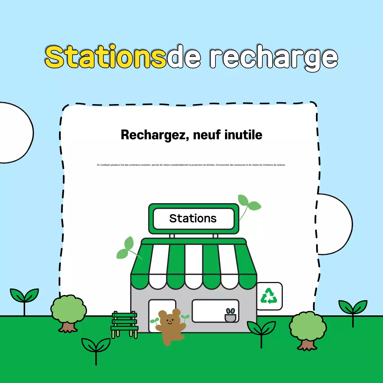 Promouvoir le défi vert et bleu clair pour la vie