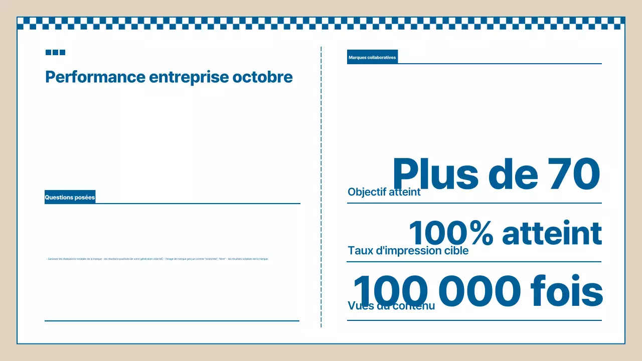 Rapports de marketing Blue Basic