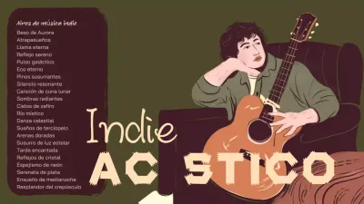 lista de reproducción de música retro marrón