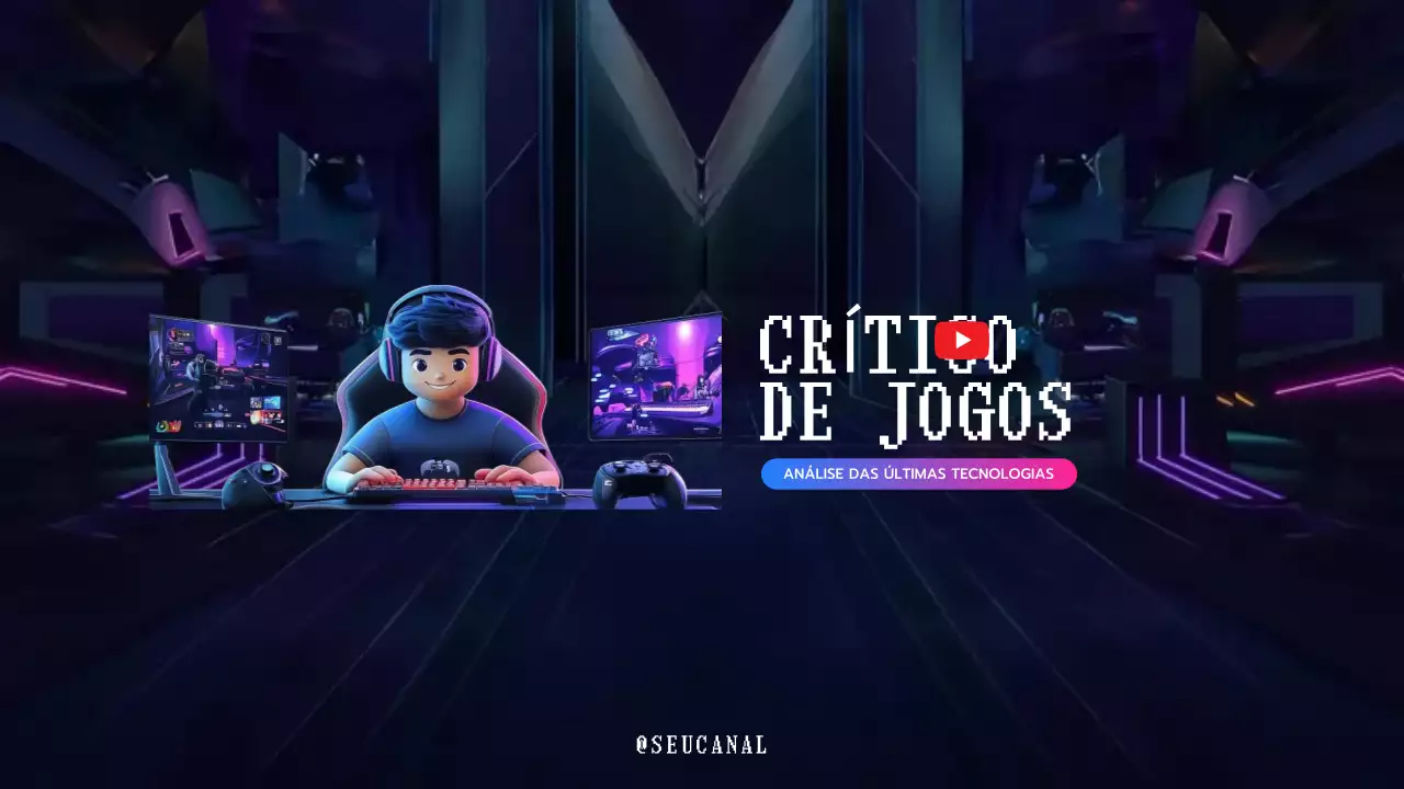 Anúncio de jogos modernos roxos