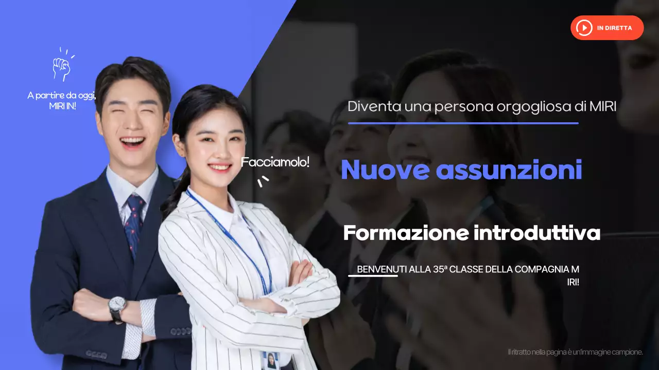 Annuncio blu sull'istruzione moderna