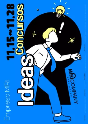 Anuncio de creatividad pop azul