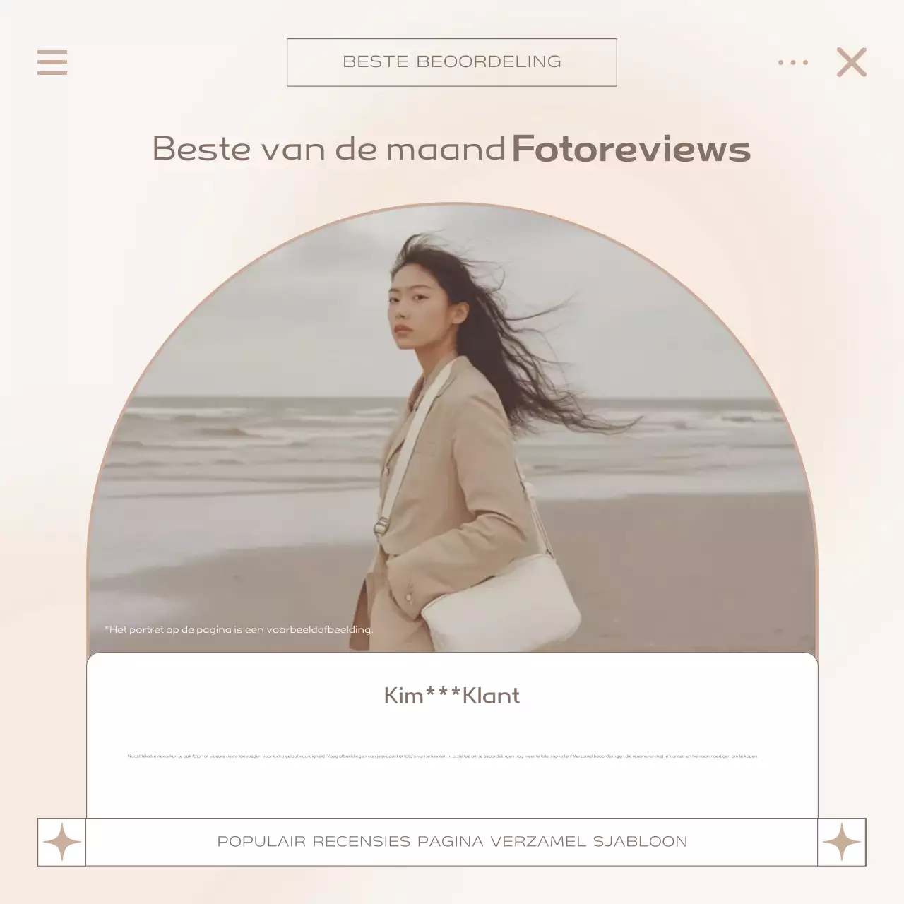 Promoot Beige Modern Beoordelingssjabloon