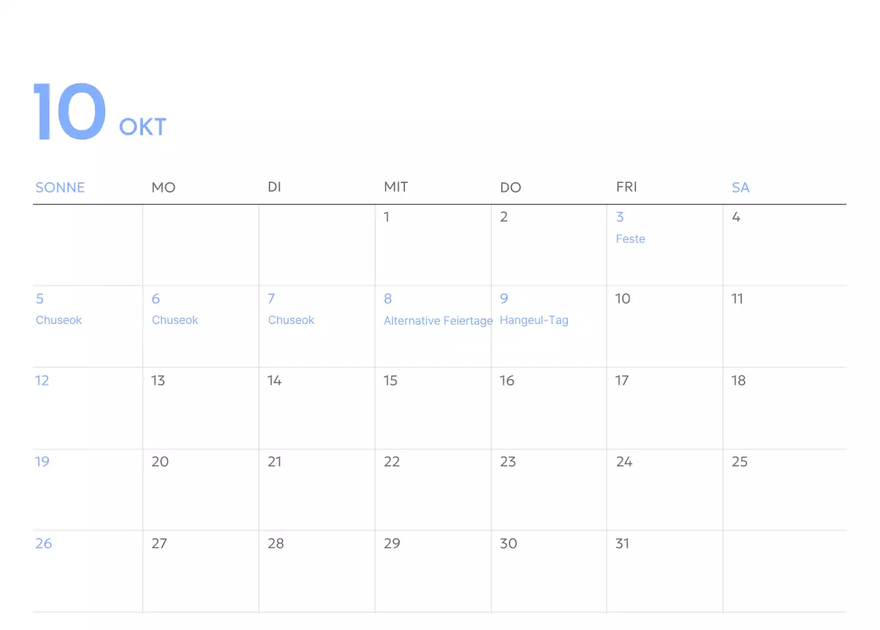Foto-Zielverfolgungskalender mit einem Hauch von Blau