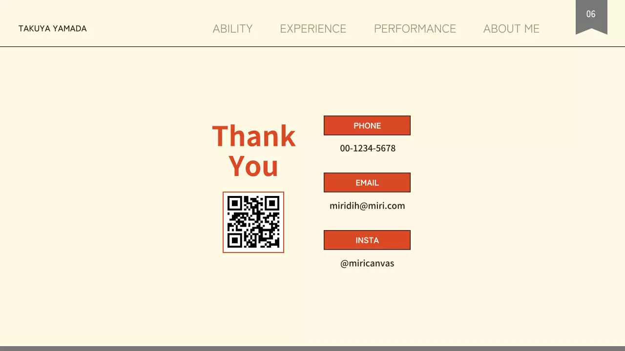 ベージュ モダン プロフィール プレゼンテーション