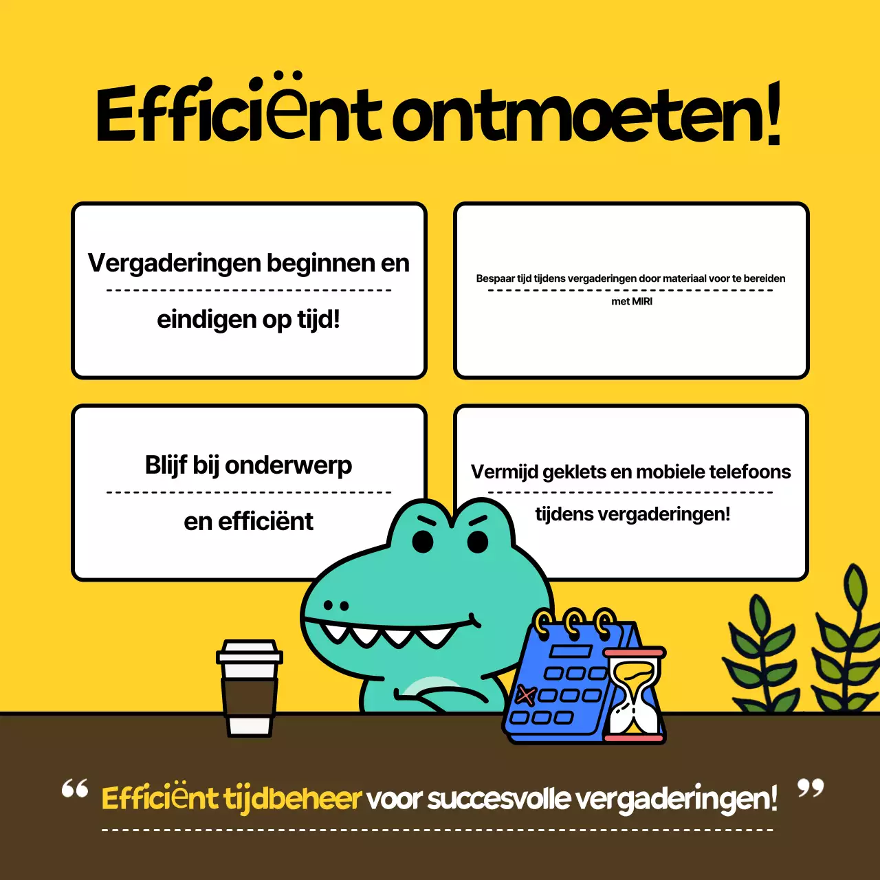 De gele en mooie nieuwsbrief voor bedrijfsbijeenkomsten