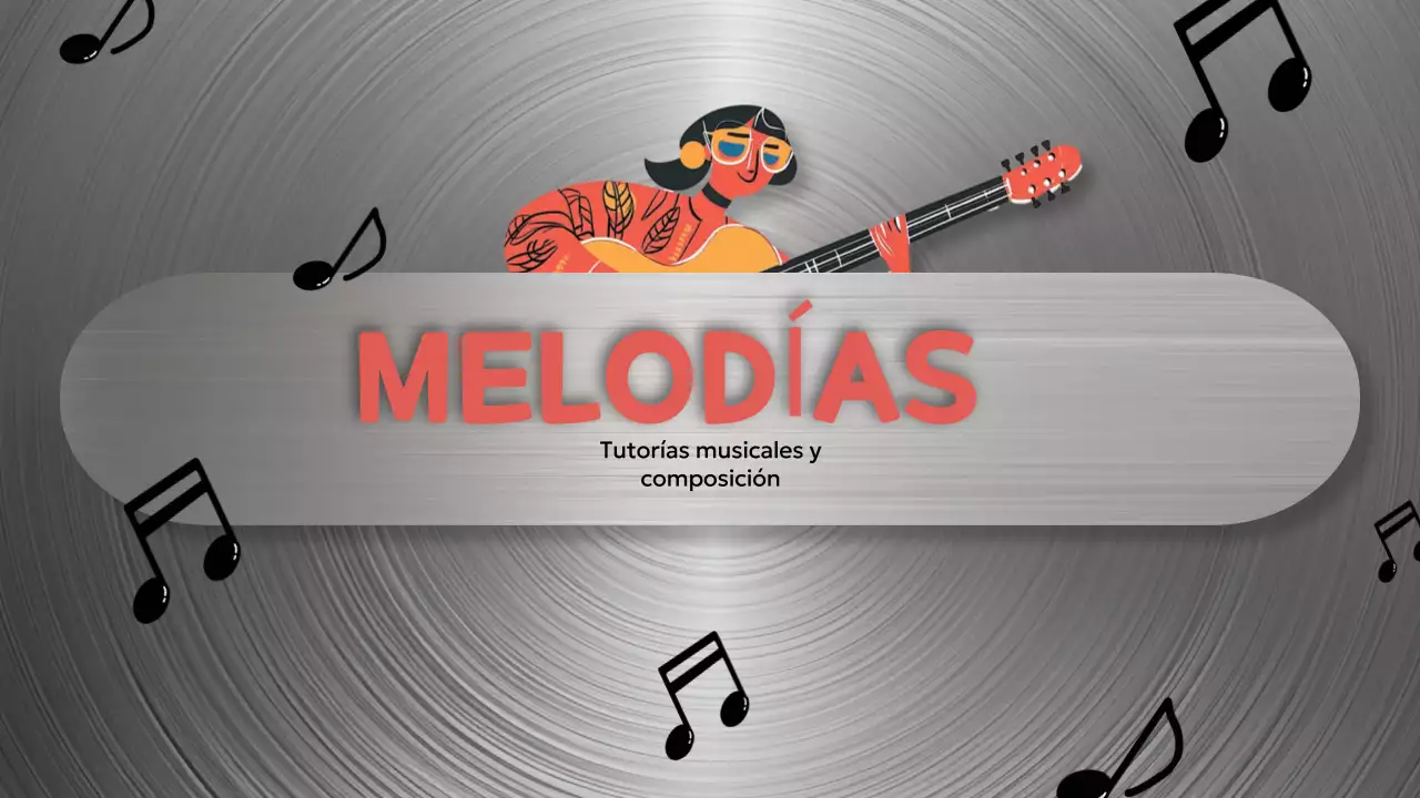 silver orange music tutorial youtube channel template cartoon style