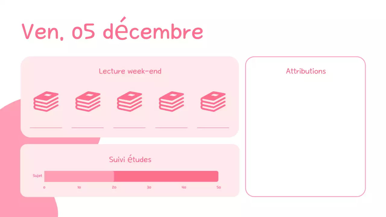 agenda de la classe de pastel présentation mignonne