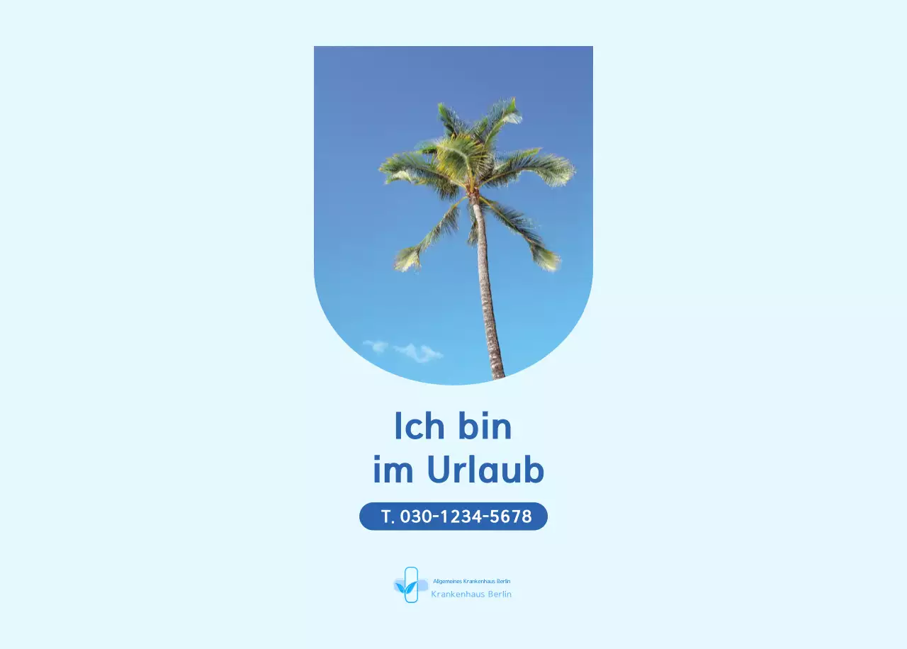 Blauer moderner Krankenhauskalender