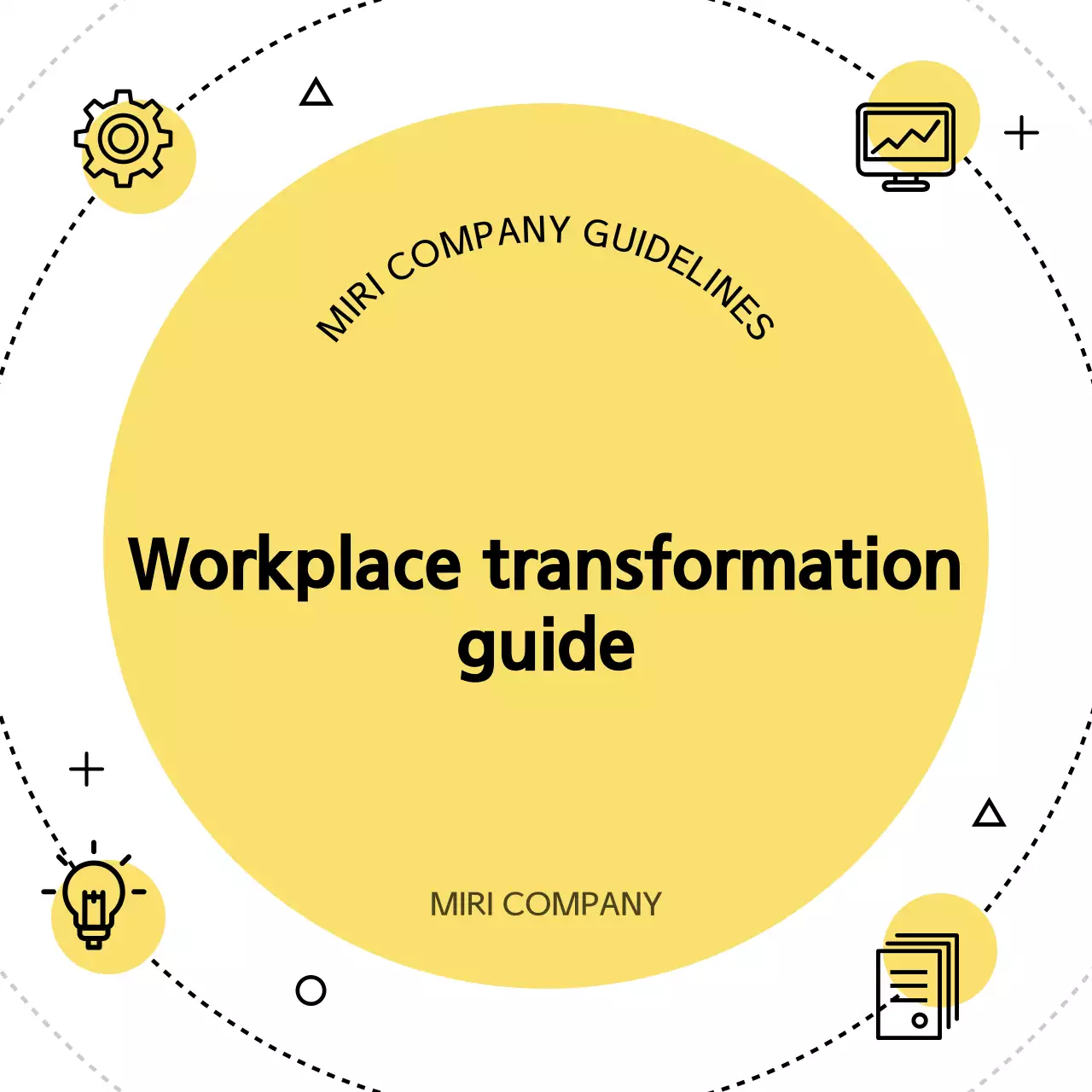 Yellow Minimal Workplace Guide Instagram Carousel