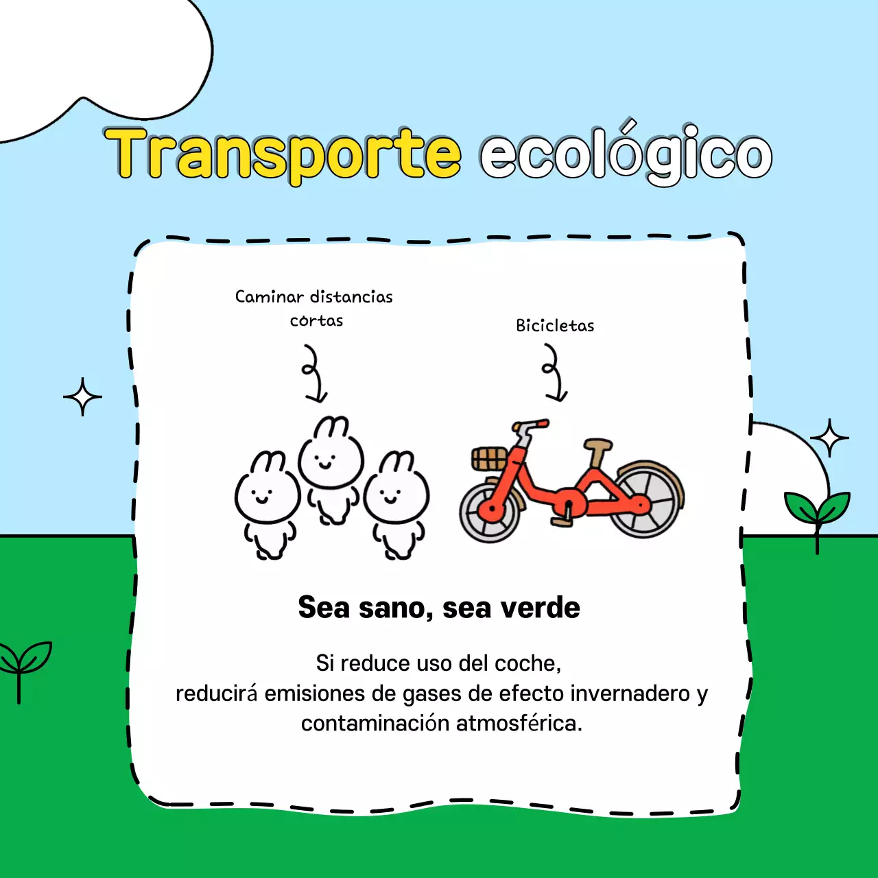 Promover el reto vital verde y azul claro