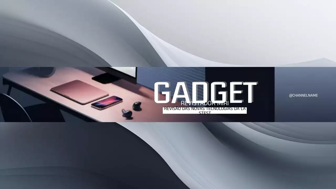 Anúncio de tecnologia moderna cinzenta