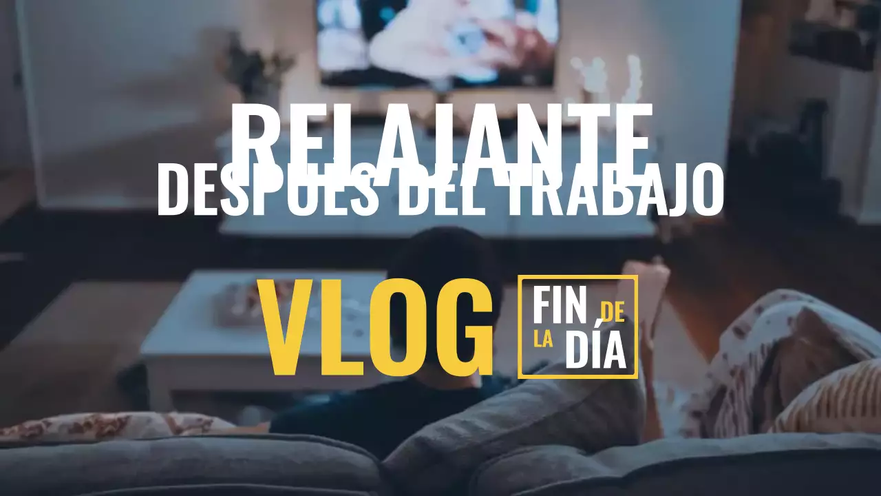 Azul relajarse después del trabajo vlog estilo moderno